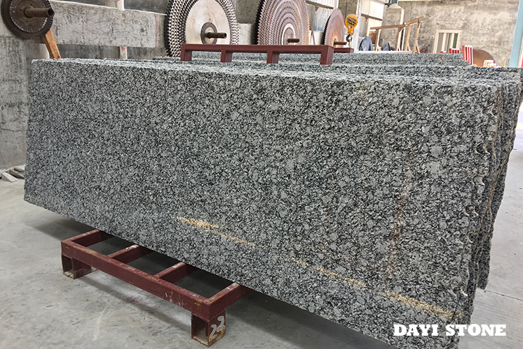 Half Slabs Wave White Granite G423 Top polished edges natural 240up x 70up - Dayi Stone